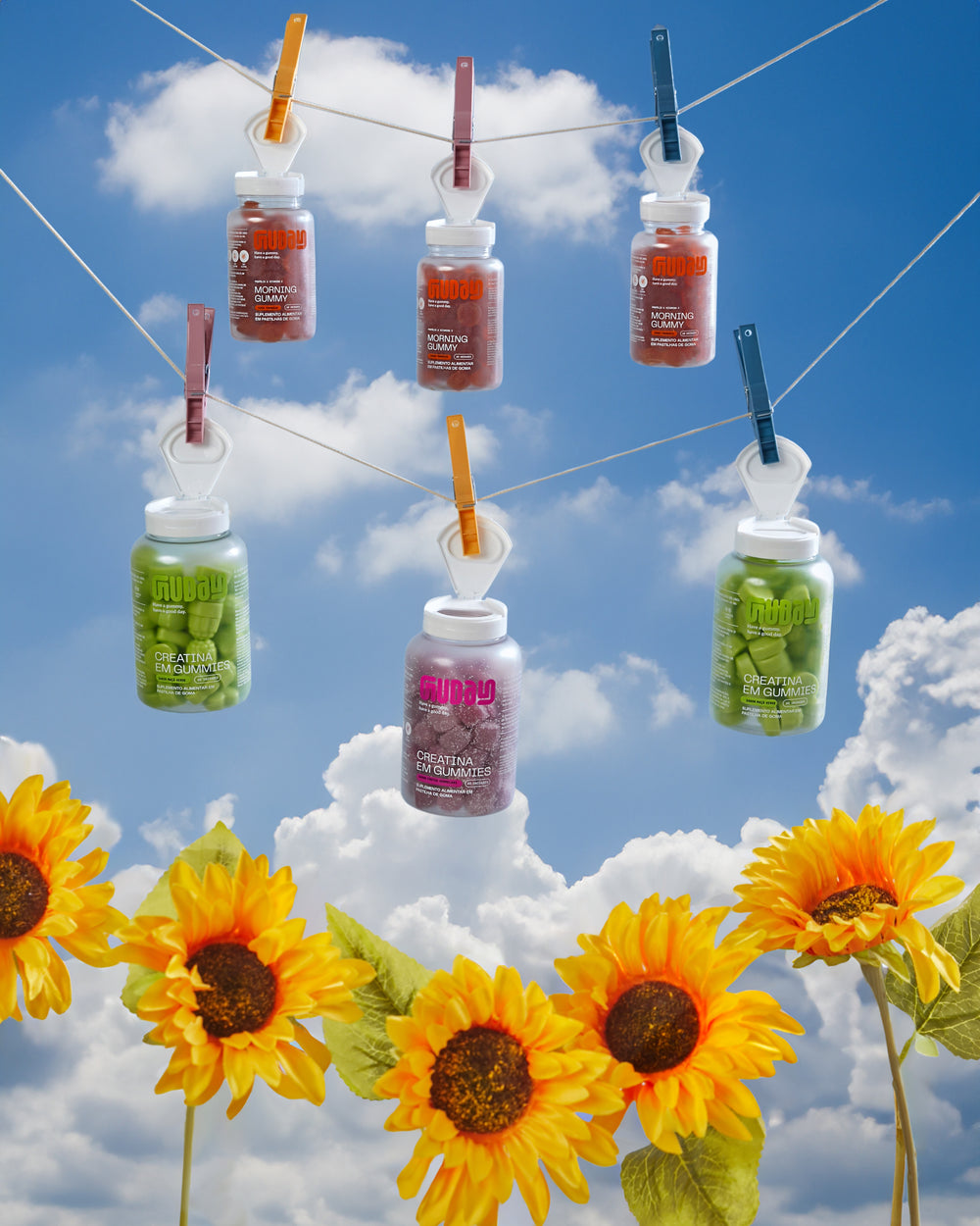 Produtos Guday no varal